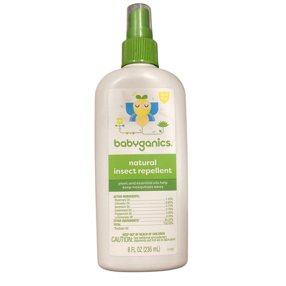 Babyganics Natural Insect Repellent DEET Free Plant Based‎ Spray 8oz 236mL
